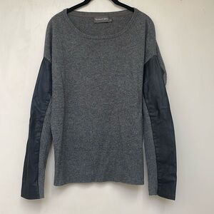 Michael Stars Sweater | 100% Leather Trim (S)
